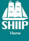 SHIIP logo with teal background, white tall ship design