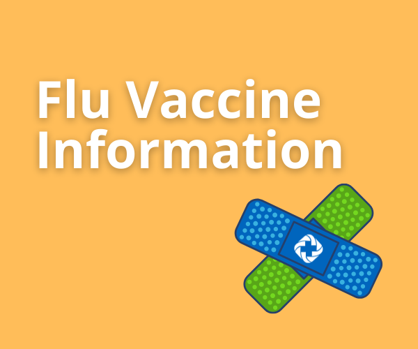 text Flu Vaccine Information and bandaids